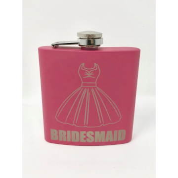 Pink Bridesmaid Flask