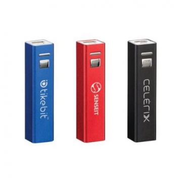 2600mAh Aluminum Power Bank with USB Cord