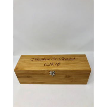 Personalized Bamboo Wine Box With Tools