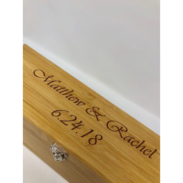 Personalized Bamboo Wine Box With Tools