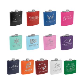 Powder Coated 6oz Stainless Steel Flask